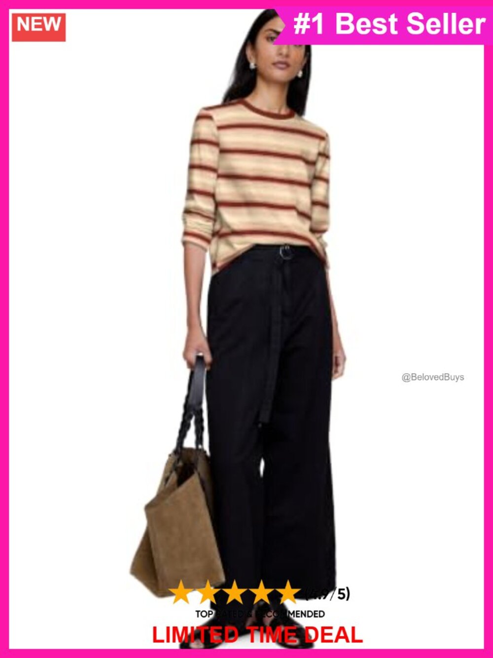 Vintage Cotton Crew Neck Long Sleeve T-Shirt Relaxed Fit